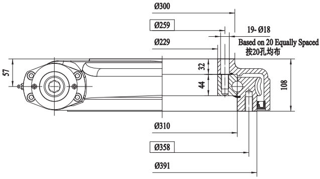 WEA12回轉(zhuǎn)驅(qū)動圖紙